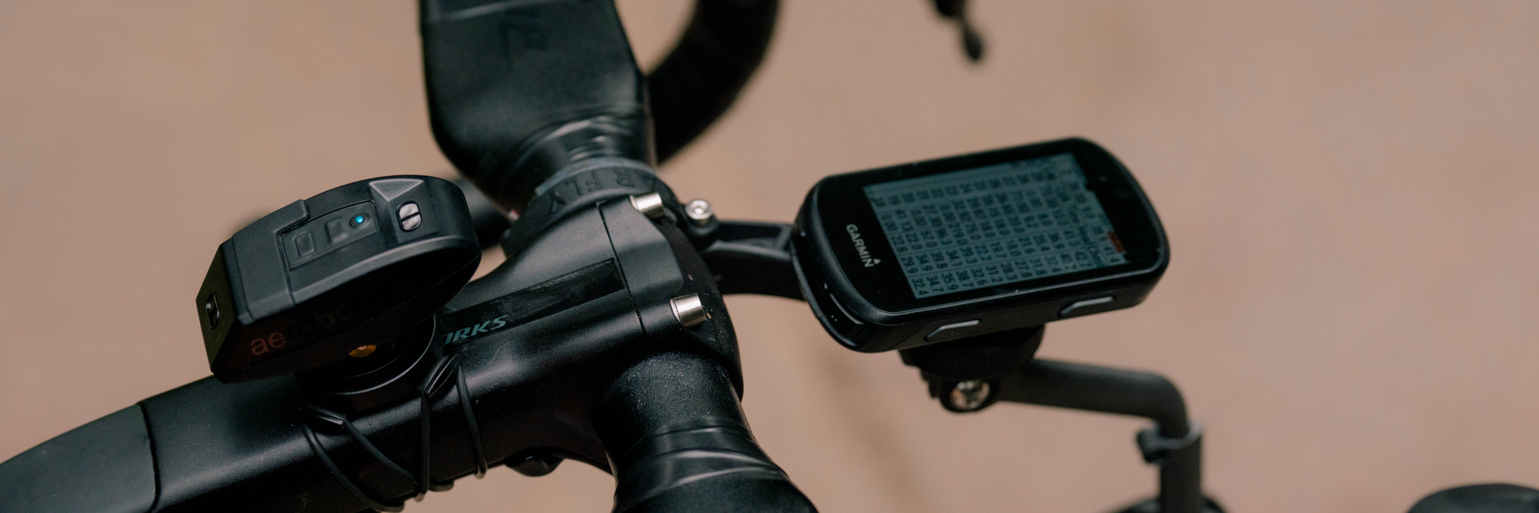 aerobody garmin cycling handlebars close up